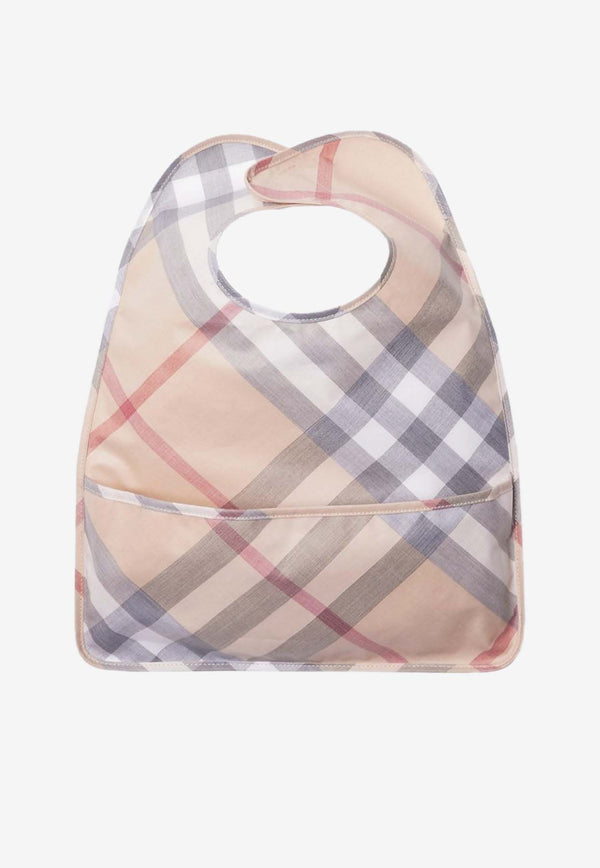 Burberry Kids Babies Vintage Check Bib Beige 8089789160675/Q_BURBE-A2205