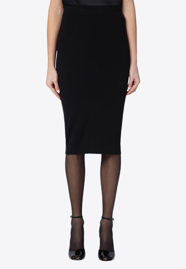 Saint Laurent Essential Wool Pencil Skirt Black 809129Y76WQ/P_YSL-1000