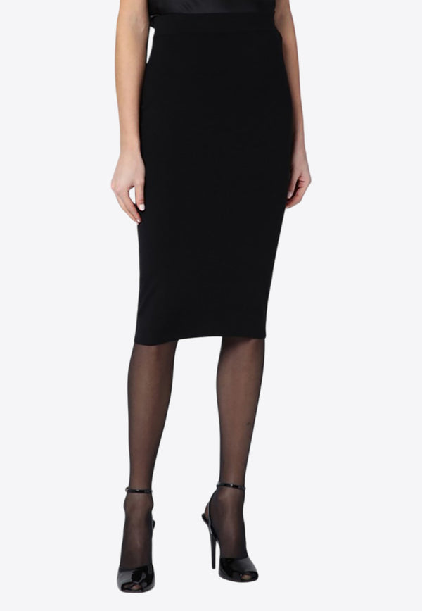 Saint Laurent Essential Wool Pencil Skirt Black 809129Y76WQ/P_YSL-1000