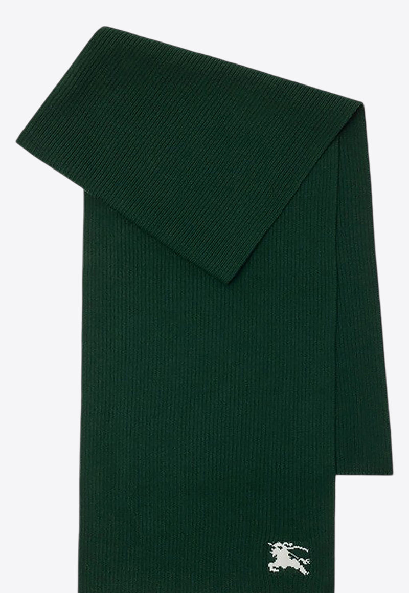 Burberry Kids EKD Ribbed Wool Scarf Dark Green 8092369157271/P_BURBE-B8636