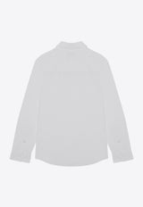 Burberry Kids Boys EKD Long-Sleeved Shirt White 8092514140136/P_BURBE-A1464