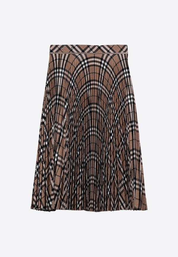 Burberry Signature Check Pleated Midi Skirt Beige 8093011158995/P_BURBE-C1202