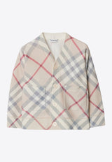 Burberry Kids Girls Nova Check Wool Cardigan Beige 8093145156931/P_BURBE-A2205