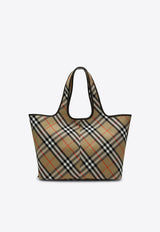 Burberry Medium Checked Tote Bag Beige 8093976159199/P_BURBE-B9368