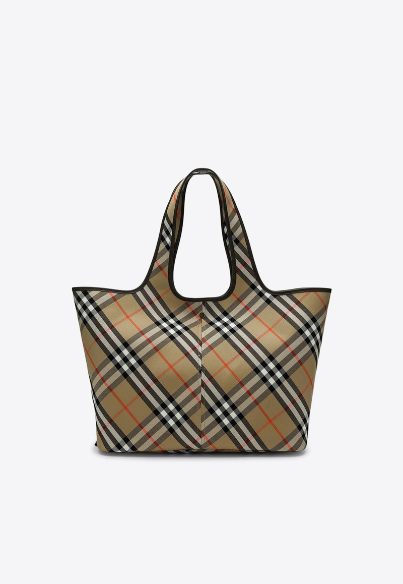 Burberry Medium Checked Tote Bag Beige 8093976159199/P_BURBE-B9368