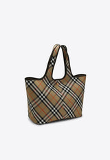 Burberry Medium Checked Tote Bag Beige 8093976159199/P_BURBE-B9368