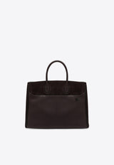 Burberry Small Rocking Horse Suede Tote​ Bag Dark Brown 8094491158524/P_BURBE-A1276