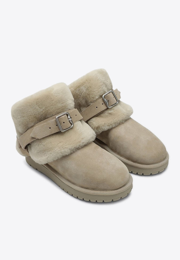 Burberry Chubby Suede Shearling Boots Beige 8095352160510/P_BURBE-B7311