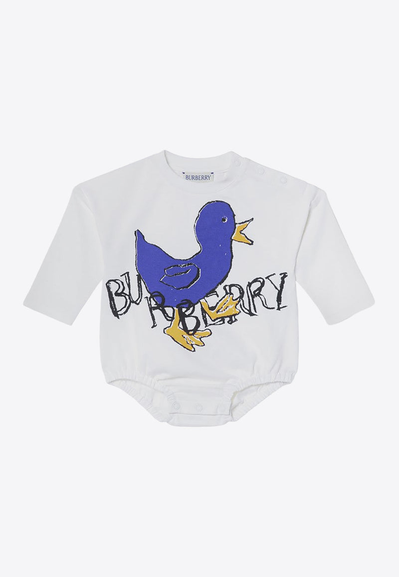 Burberry Kids Babies Graphic Print Onesie White 8097298153156/P_BURBE-A1464