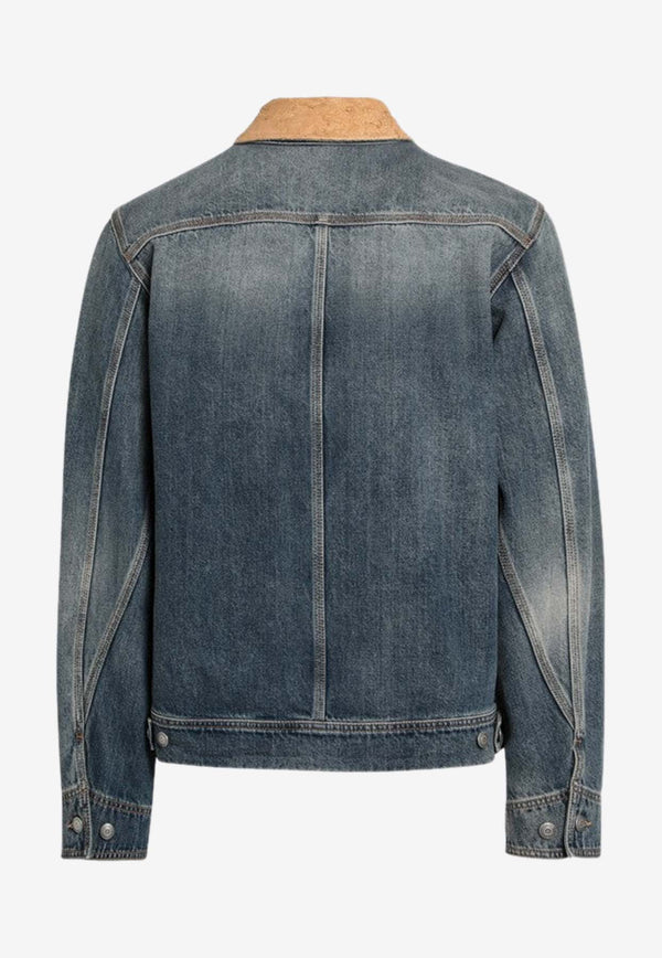 Alexander McQueen Zip-Up Denim Jacket 809777QTACM/Q_ALEXQ-0439