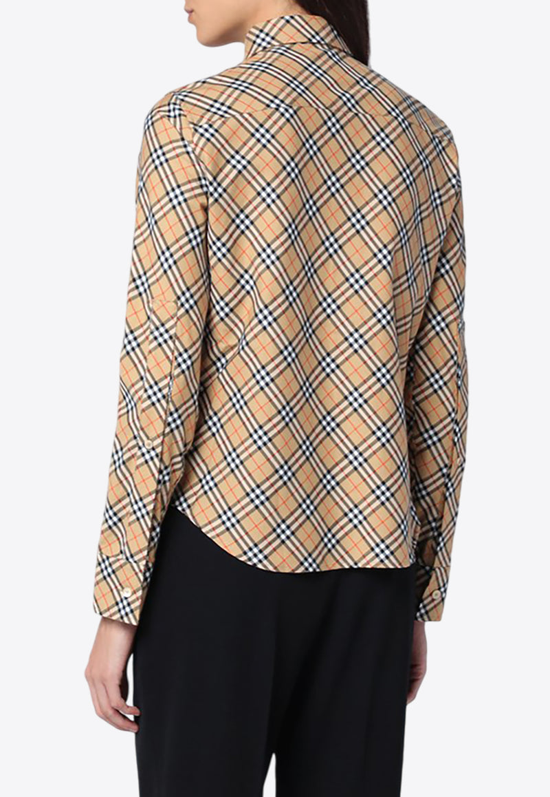 Burberry Vintage Check Long-Sleeved Shirt Beige 8098252160893/P_BURBE-B9368