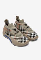 Burberry Neptune Checked Knit Slip-On sneakers Beige 8099326163566/P_BURBE-B9368