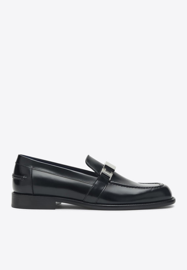 Burberry Tower Leather Loafers Black 8101567164292/Q_BURBE-A1189