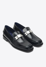 Burberry Tower Leather Loafers Black 8101567164292/Q_BURBE-A1189