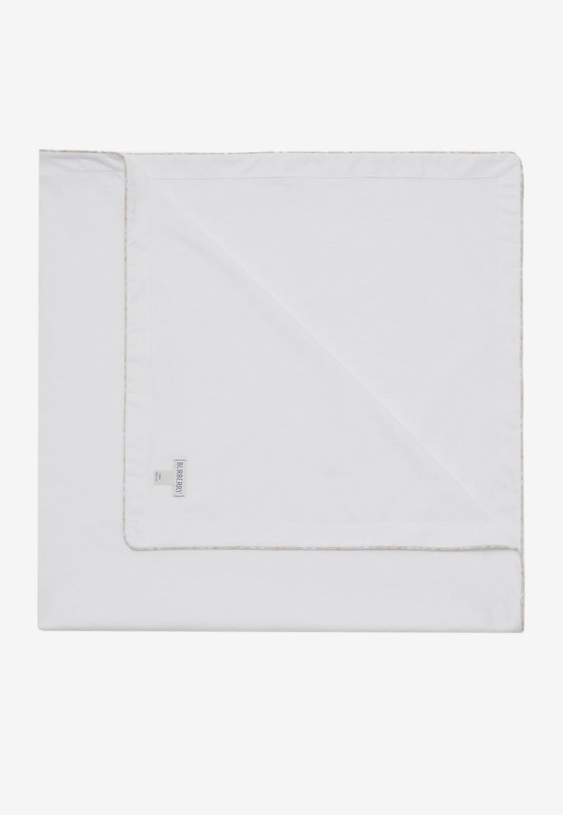 Burberry Kids Babies Logo Patch Blanket White 8104530120574/Q_BURBE-A1464