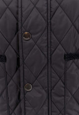 Burberry Corduroy-Collar Quilted Jacket Black 8105097_C1307