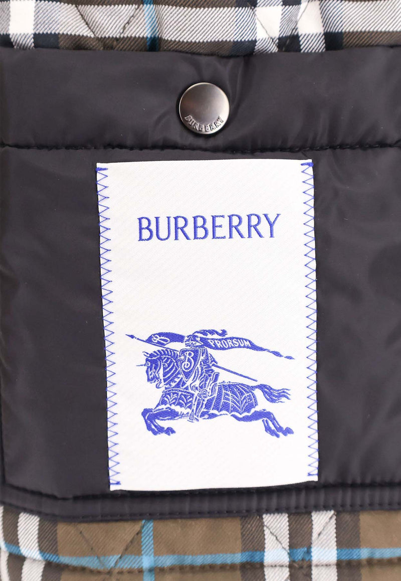 Burberry Corduroy-Collar Quilted Jacket Black 8105097_C1307