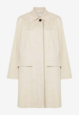 Thom Browne Double-Breasted Raincoat Beige FOC859UF0650_250