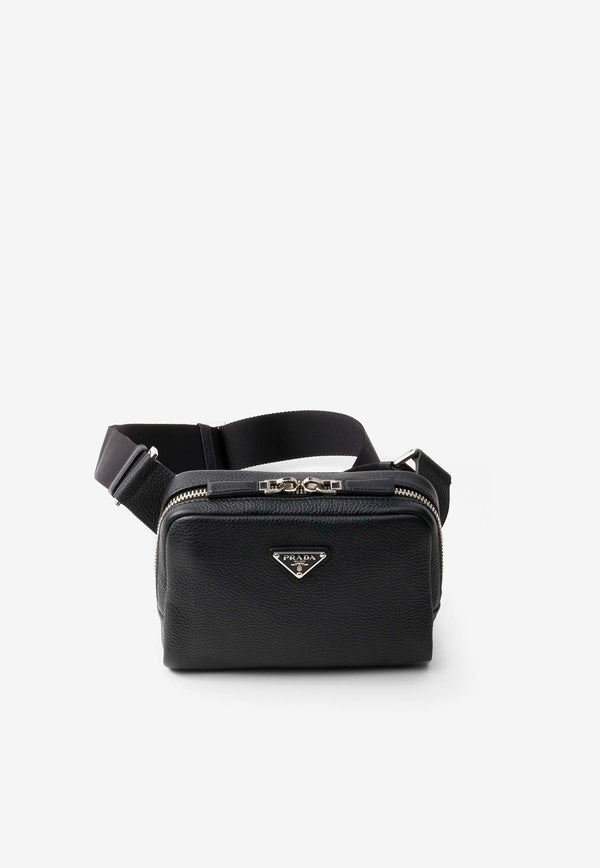 Prada Brique Saffiano Leather Belt Bag Black 2VH184VOOO2BBE_F0002