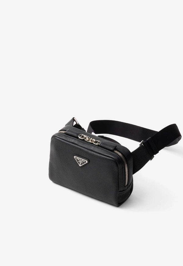 Prada Brique Saffiano Leather Belt Bag Black 2VH184VOOO2BBE_F0002