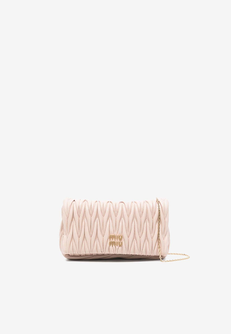 Miu Miu Mini Matelassé Leather Crossbody Bag Pink 5BP086VCOON88_F0236