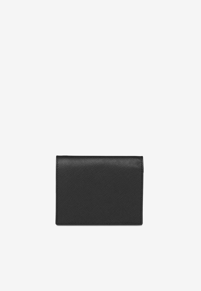 Prada Triangle Logo Saffiano Leather Wallet Black 1MV204QHH_F0002