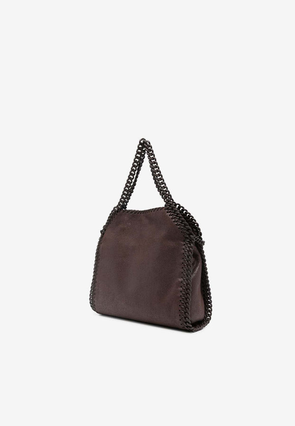 Stella McCartney Mini Falabella Enamel Tote Bag Mahogany 371223WP0455_7745