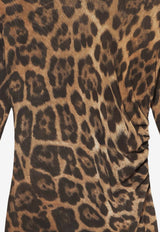 Stella Mccartney Leopard Print High-Neck Top Brown 6J03593SPZ64_2203