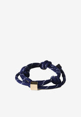 Miu Miu Logo Charm Rope Bracelet  Blue 5IB5383L74_F0216