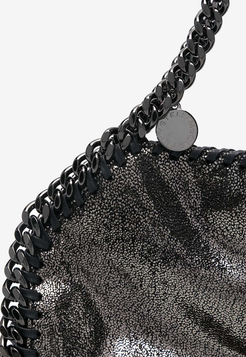 Stella McCartney Mini Falabella Metallic Faux Leather Tote Bag  Gray 371223WP0489_1111