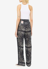 Golden Goose DB Paisley Print Wide-Leg Pants Black GWP00821P001257_60318