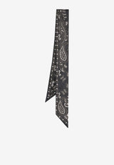 Golden Goose DB Paisley Print Silk Scarf  Black GUP01849P001759_90100