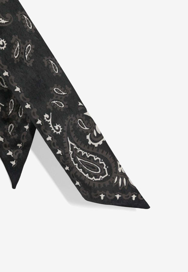 Golden Goose DB Paisley Print Silk Scarf  Black GUP01849P001759_90100