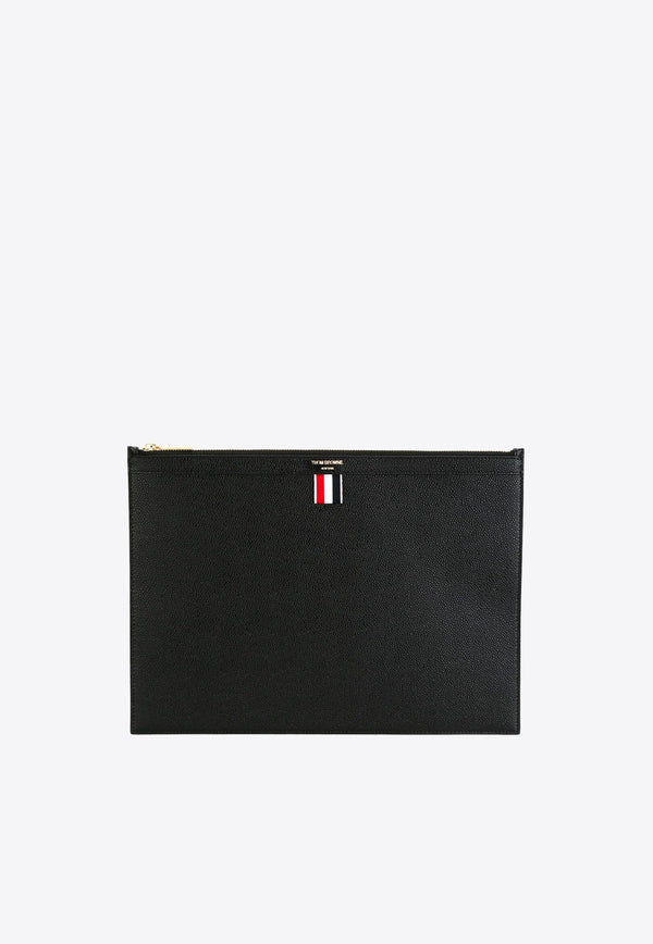 Thom Browne Medium Leather Document Holder Black MAC021L00198_001