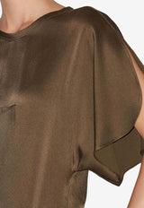 Isabel Marant Karlita Satin Blouse Brown HT0568FAC1J04I_50BZ