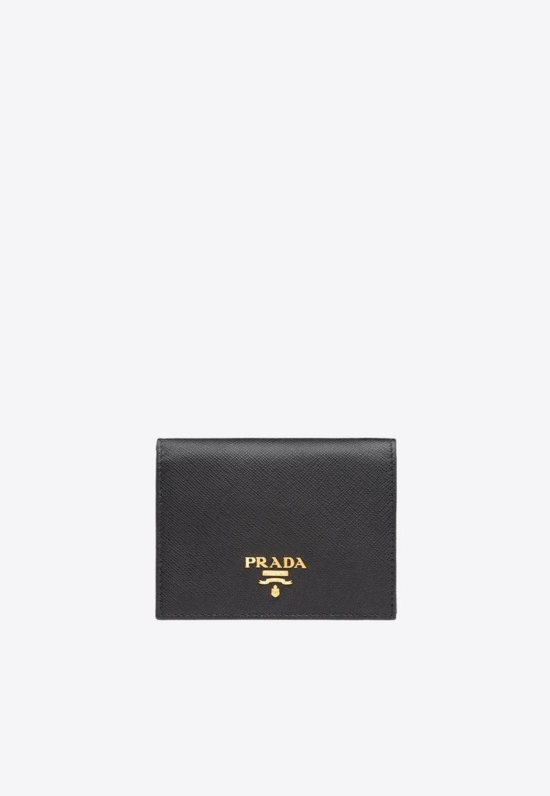 Prada Small Saffiano Leather Wallet Black 1MV204QWA_F0002