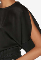 Isabel Marant Karlita Satin Blouse Black HT0568FAC1J04I_01BK