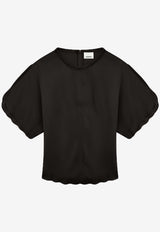 Isabel Marant Karlita Satin Blouse Black HT0568FAC1J04I_01BK