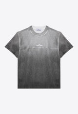 Stone Island Logo Print Faded T-shirt Gray 8115215T2/P_STONE-V0062