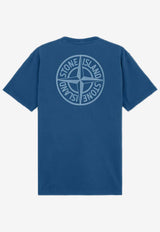 Stone Island Logo Print T-shirt Blue 81152NS 81BLUE