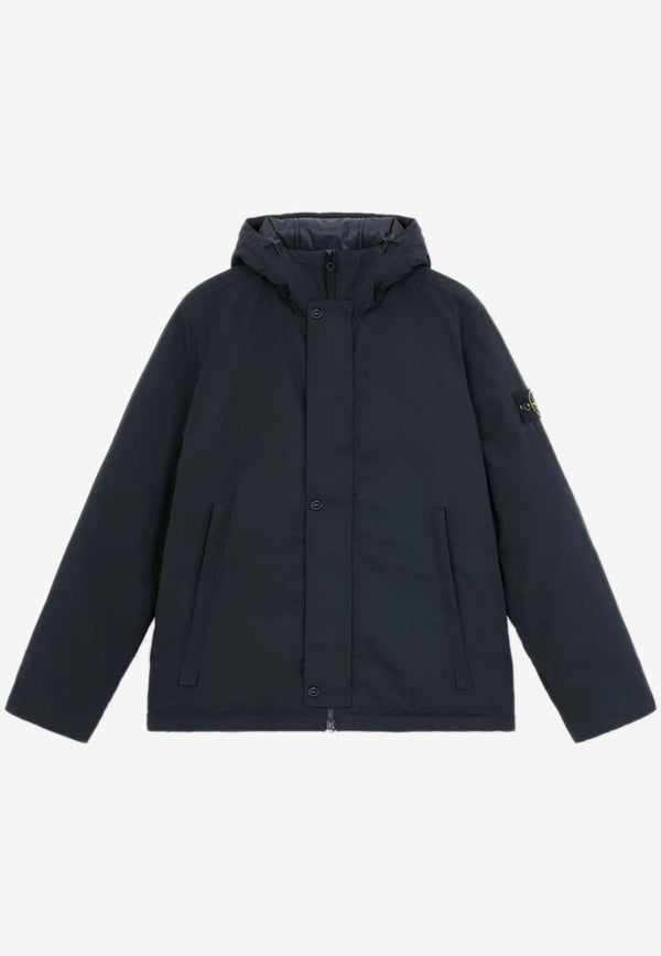 Stone Island Logo Patch Zip-Up Padded Jacket Blue 8115434 26NAVY