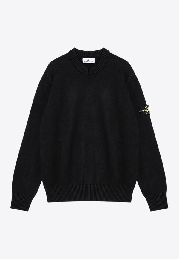 Stone Island Logo Patch Crewneck Sweater Black 8115506A2/P_STONE-V0029