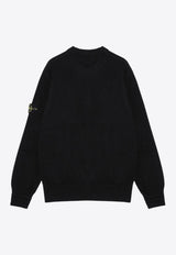 Stone Island Logo Patch Crewneck Sweater Black 8115506A2/P_STONE-V0029