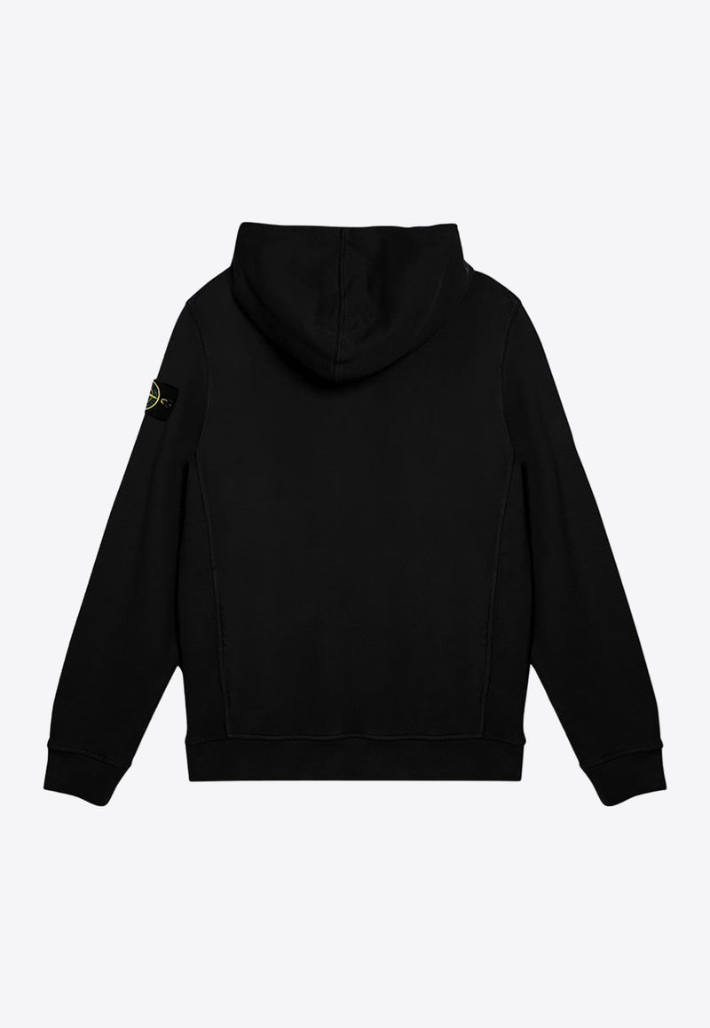 Stone Island Logo Patch Hooded Sweatshirt Black 811560820/P_STONE-V0029