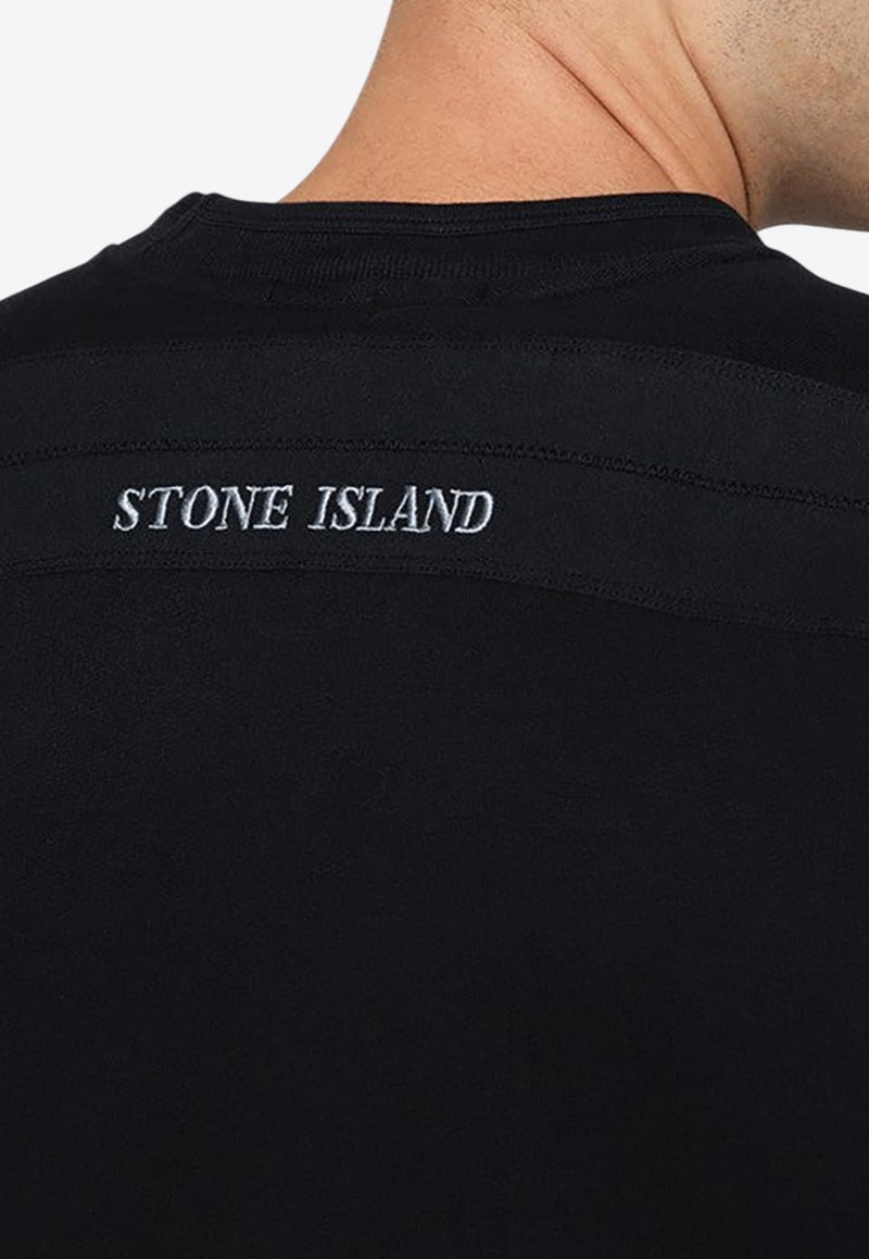 Stone Island Logo Embroidered Crewneck Sweater Black 811561620/P_STONE-V0029