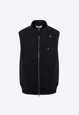 Stone Island Logo Embroidered Padded Vest Blue 8115G05G2/P_STONE-V0028