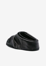 The Attico Mini Robin Sabot Flat Mules Black 250WSH00855_100