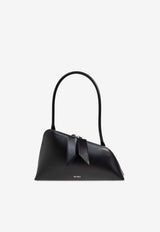 The Attico Sunrise Calf Leather Shoulder Bag Black 236WAH00042_100