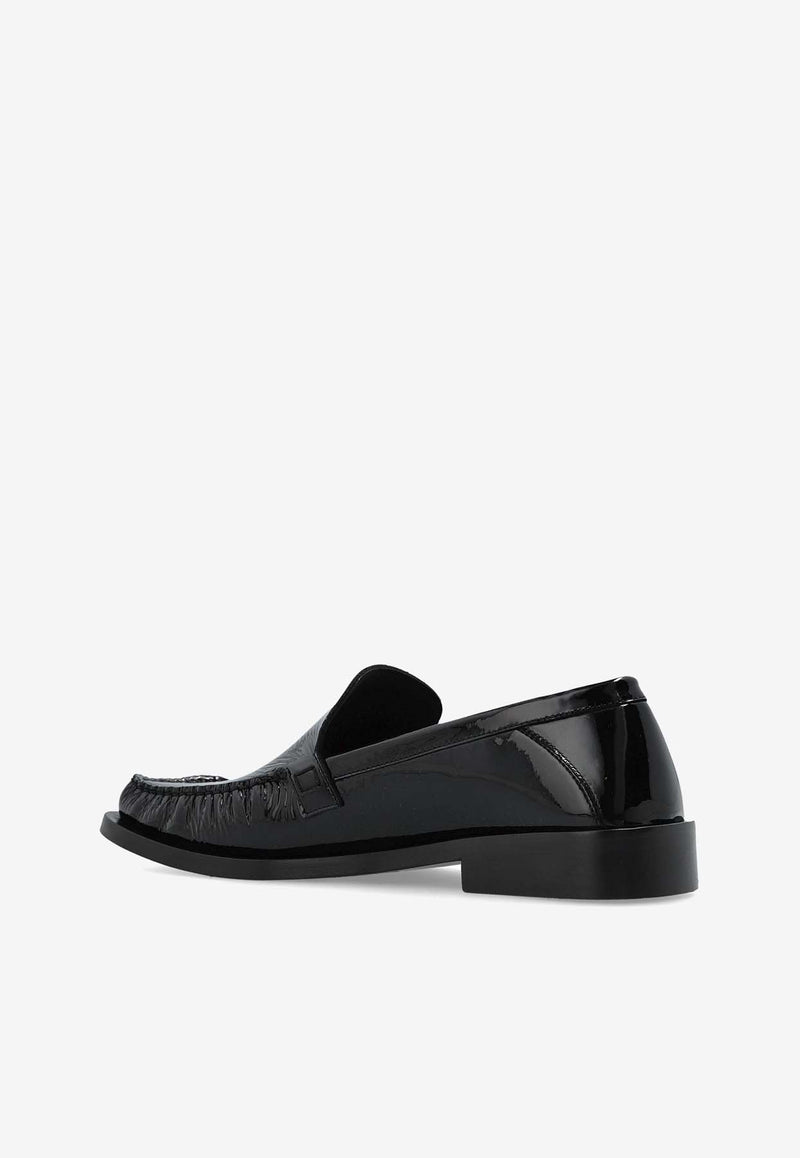 The Attico Charles Leather Loafers Black 250WSH00856_100