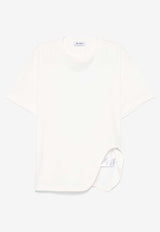 The Attico Asymmetrical Crewneck T-shirt White 250WCT00350_001